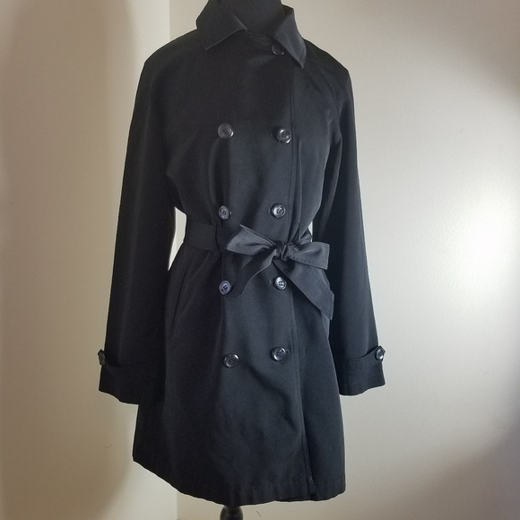 Mulberry Street Jackets & Blazers - Mulberry Street Button Down Black Trench Coat